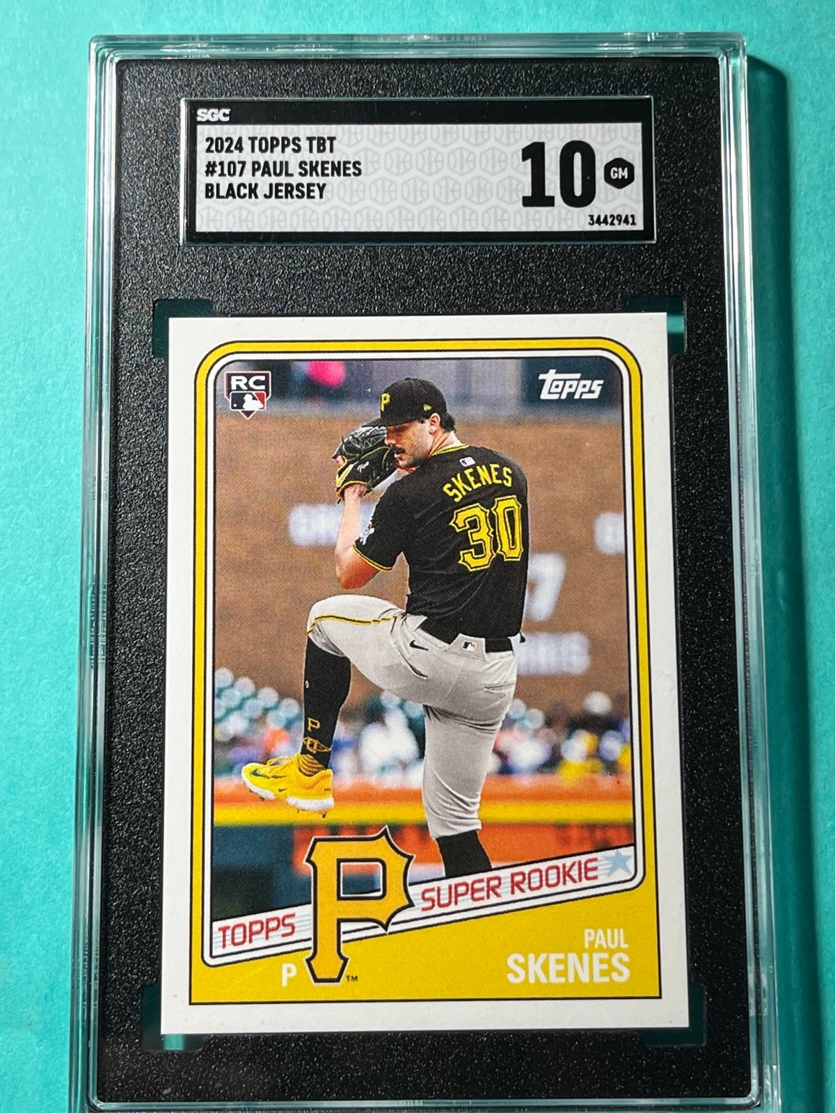 Invest Paul skenes black jersey Sp variation rookie SGC 10