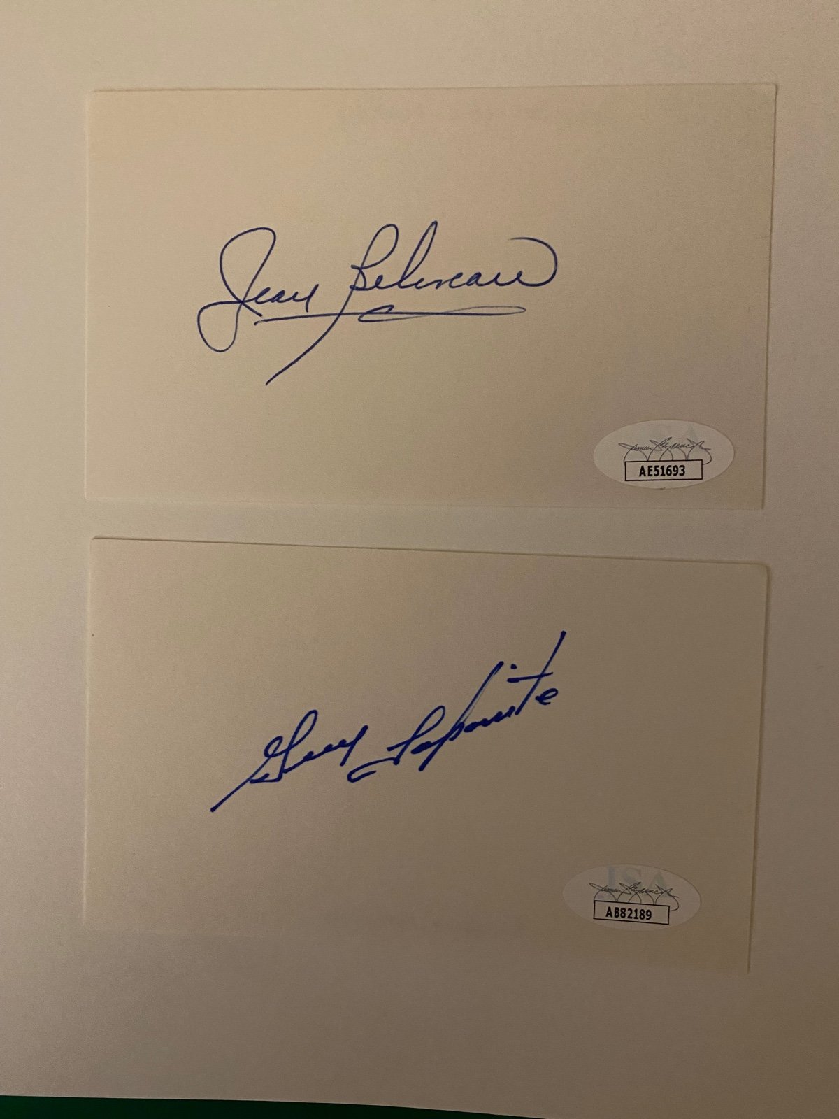 Signed Hockey Hall Of Famers Index Card Lot Montreal Canadians