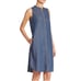 New eileen fisher denim sleeveless button down mandarin collar shift dress