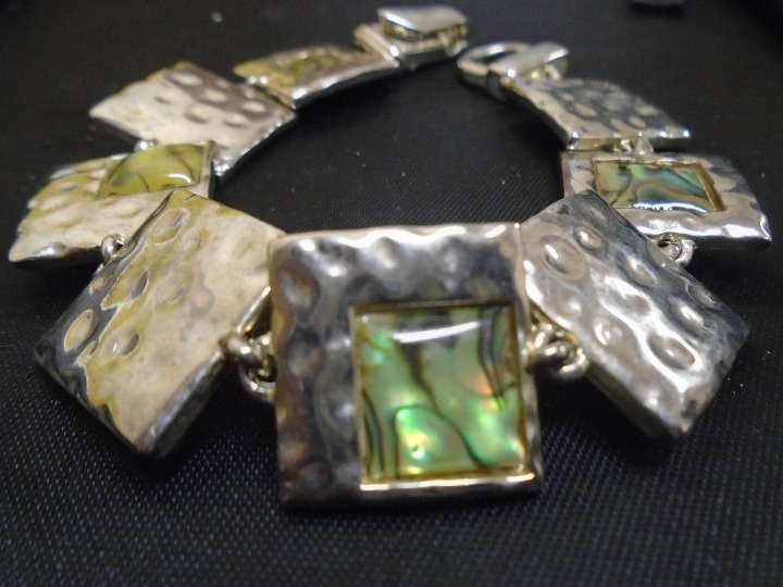 Estate Jewelry Find: Silver Tone Bracelet Artistic Design with Magnetic Clasp