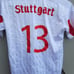 Used VfB STUTTGART Soccer Futbol wht Jersey shirt youth M JAKO MERCEDES BENZ...