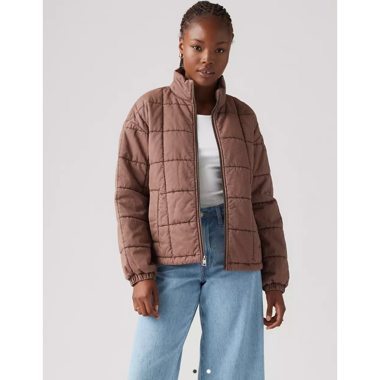 LEVI'S Box Quilted Jacket Jacket Rose XS NWT