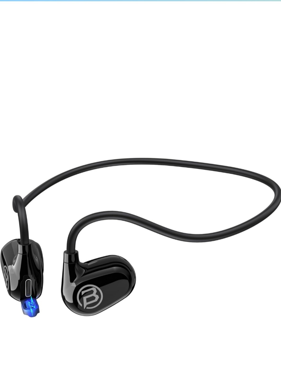 BUGANI Open Ear Headphones Conduction Bluetooth Earphones Wireless USB-C Fast Ch