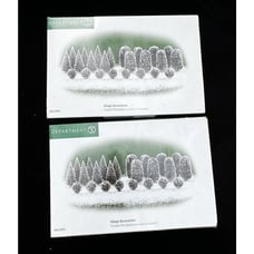 2 Boxes Brand New Department 56 Christmas Village Frosted Shrubbery 48 Bushes