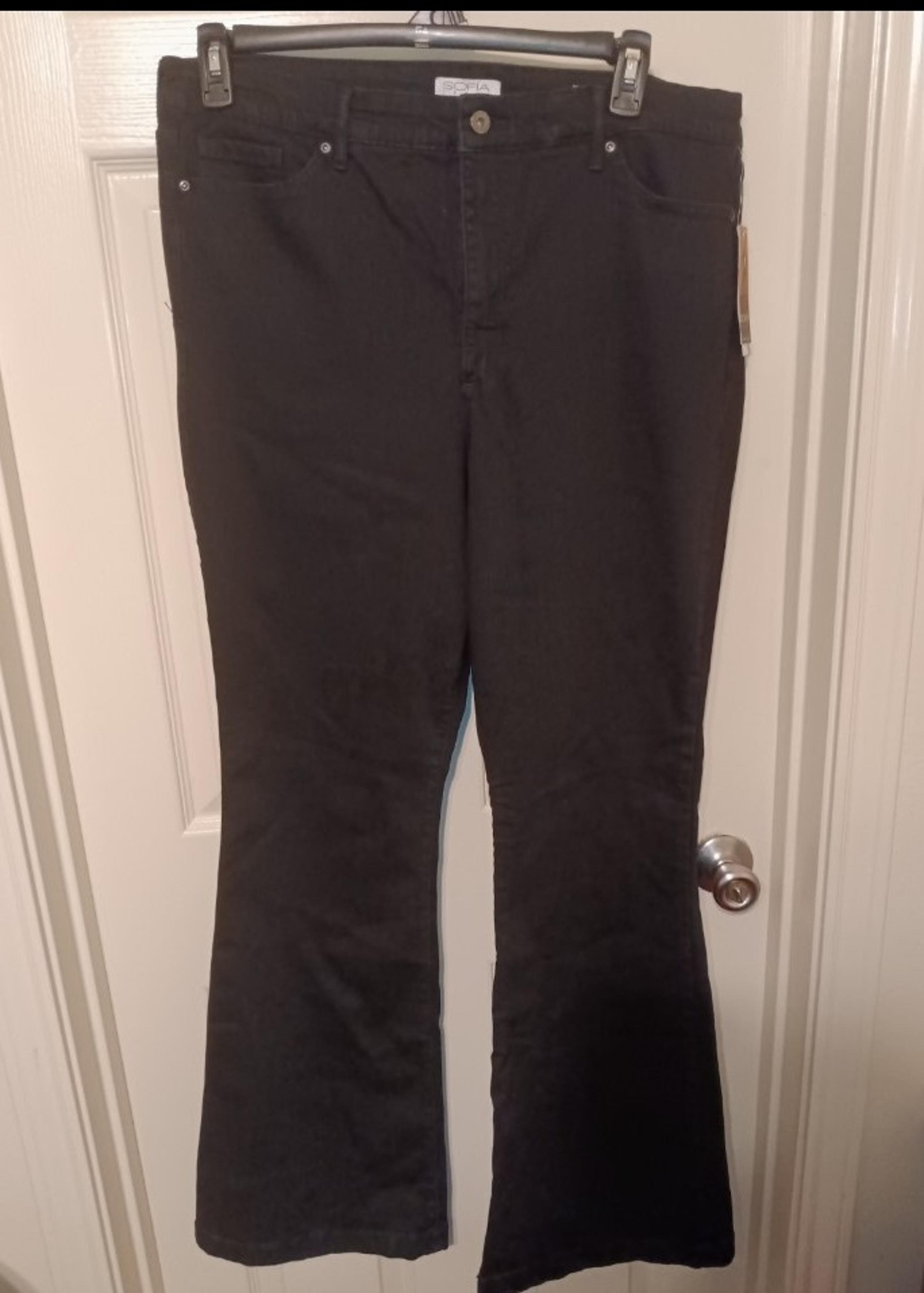 Sofia Vergara women's plus size Melisa flare black jeans size 18