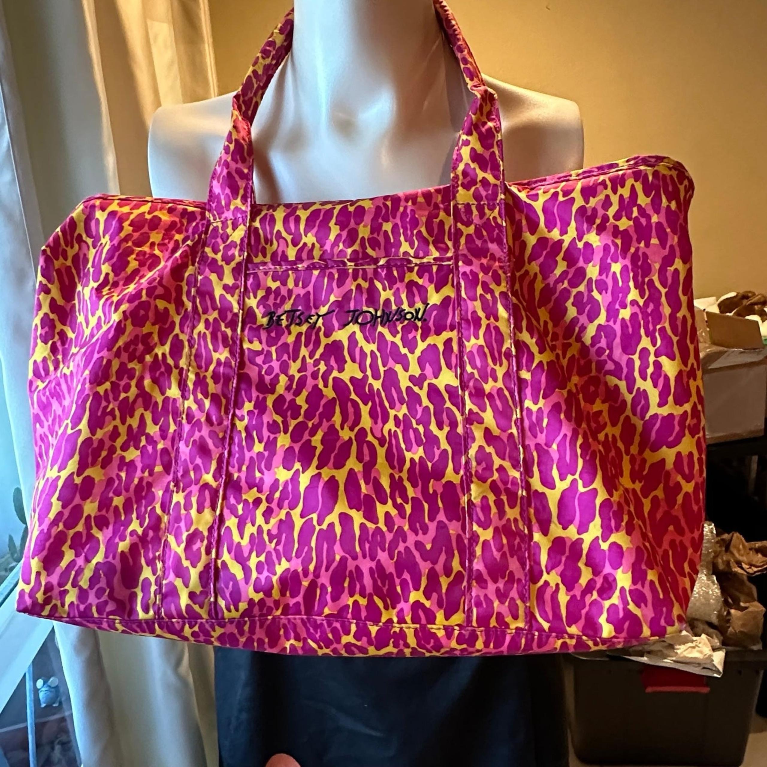 Betsey Johnson Betseyville Leopard Weekender Bag EUC