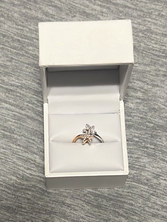 Effy Starfish Two Tone Diamond Ring Size 8