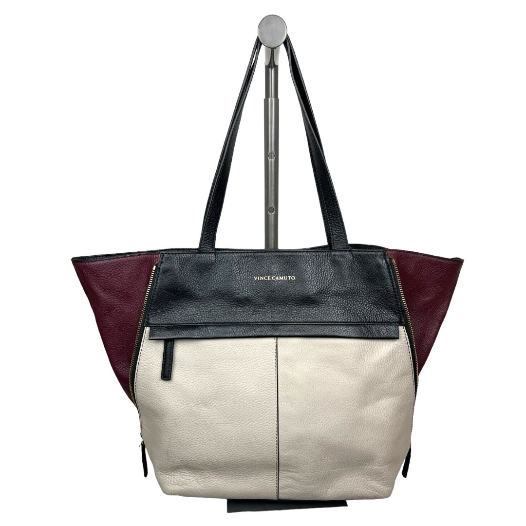 Vince Camuto Julio Zipper Convertible Handbag Colorblock Leather