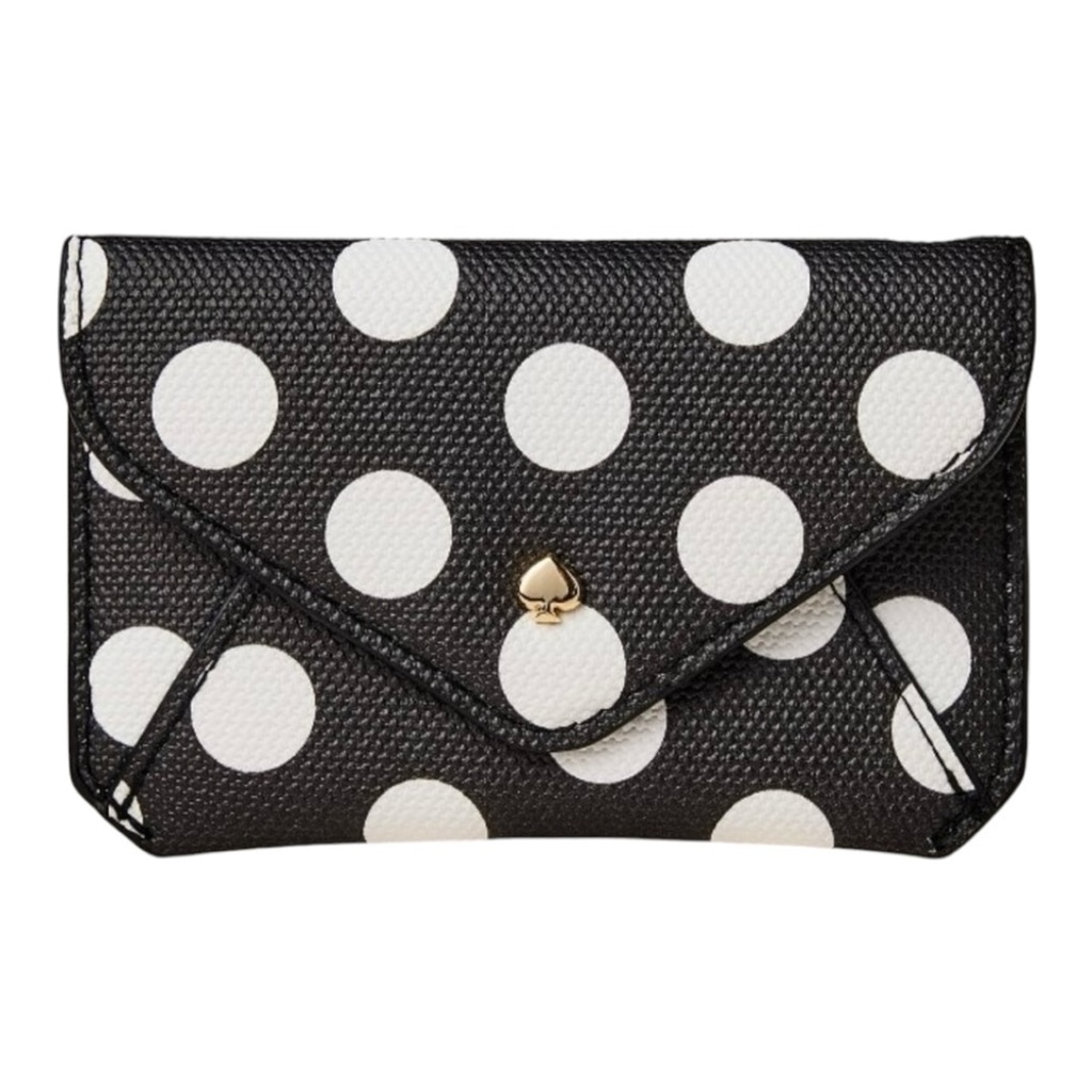 Kate Spade x Target Polka Dot Envelope Card Case Black White NWT Limited