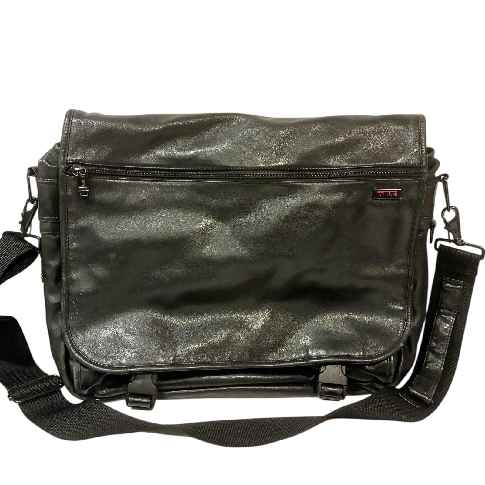 Tumi Vintage Soft Leather Laptop Messenger Bag Briefcase Business Crossbody