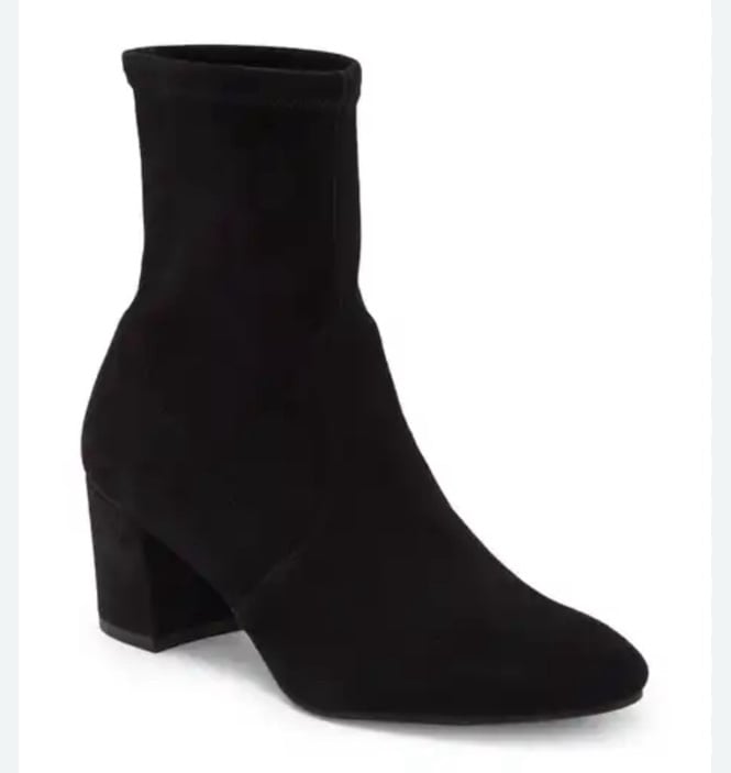 Stuart Weitzman Siggy 60 Suede Stretch Sock Bootie