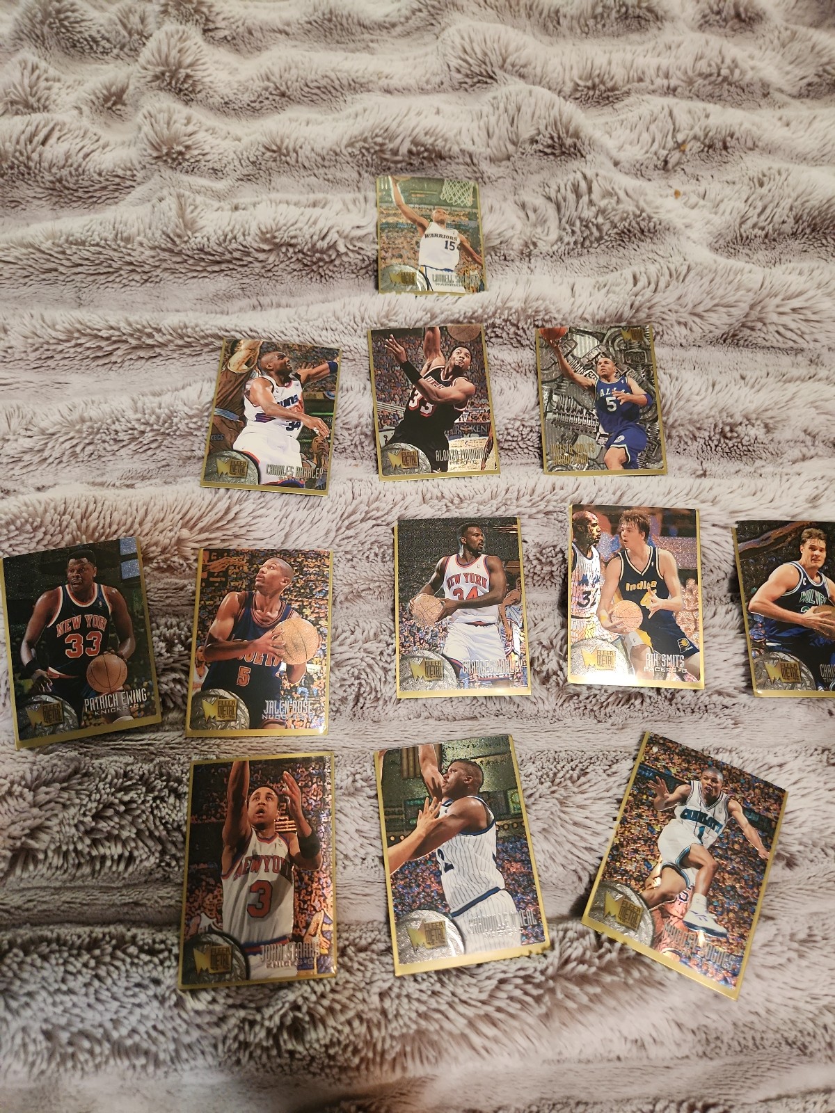 A lot of basketball cards