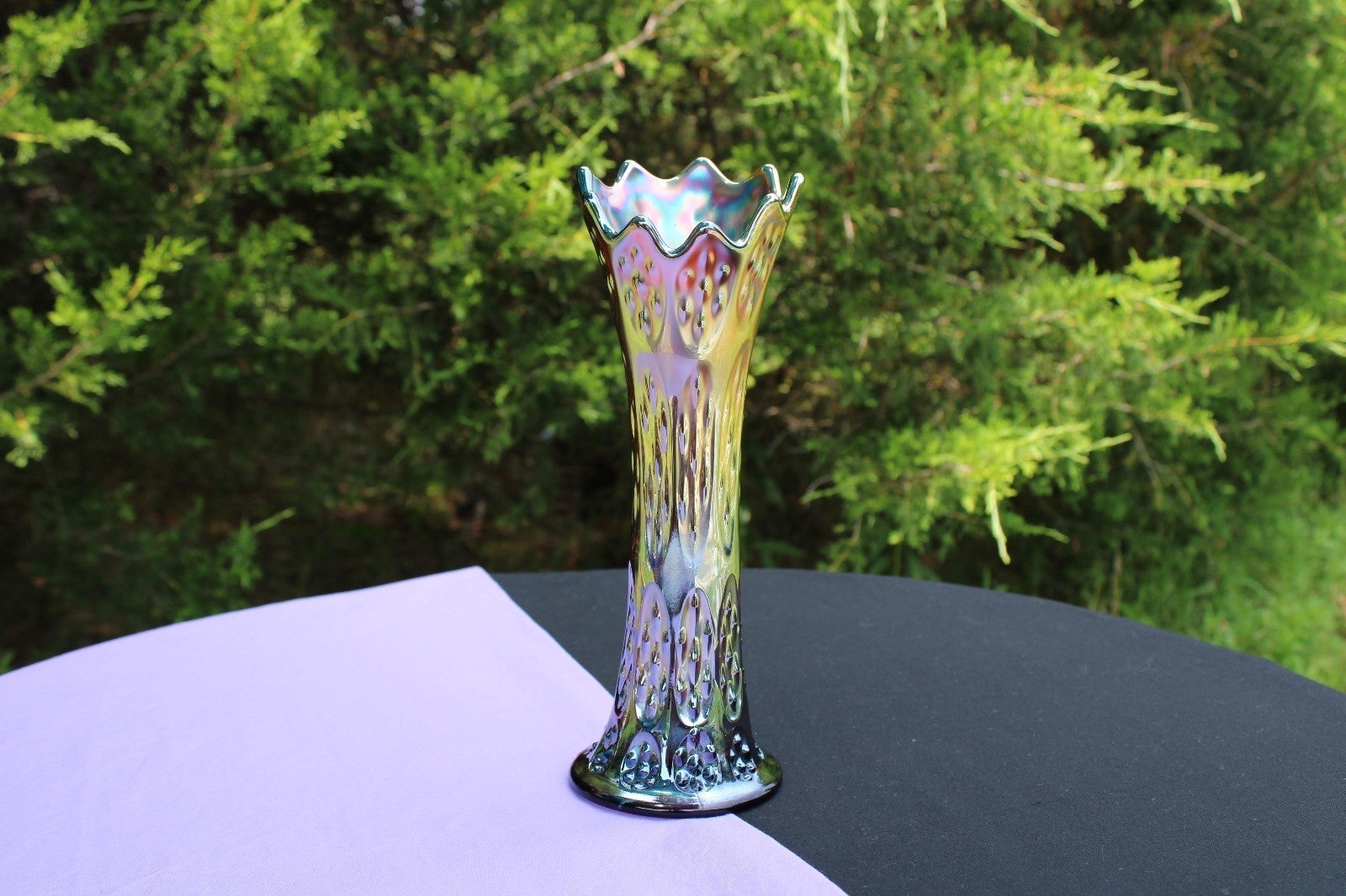 Long Thumbprint Hobnail Vase