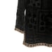 Calypso St Barth Top Mianette Black, Gold Velvet Burnout Long Sleeve Top Size XS