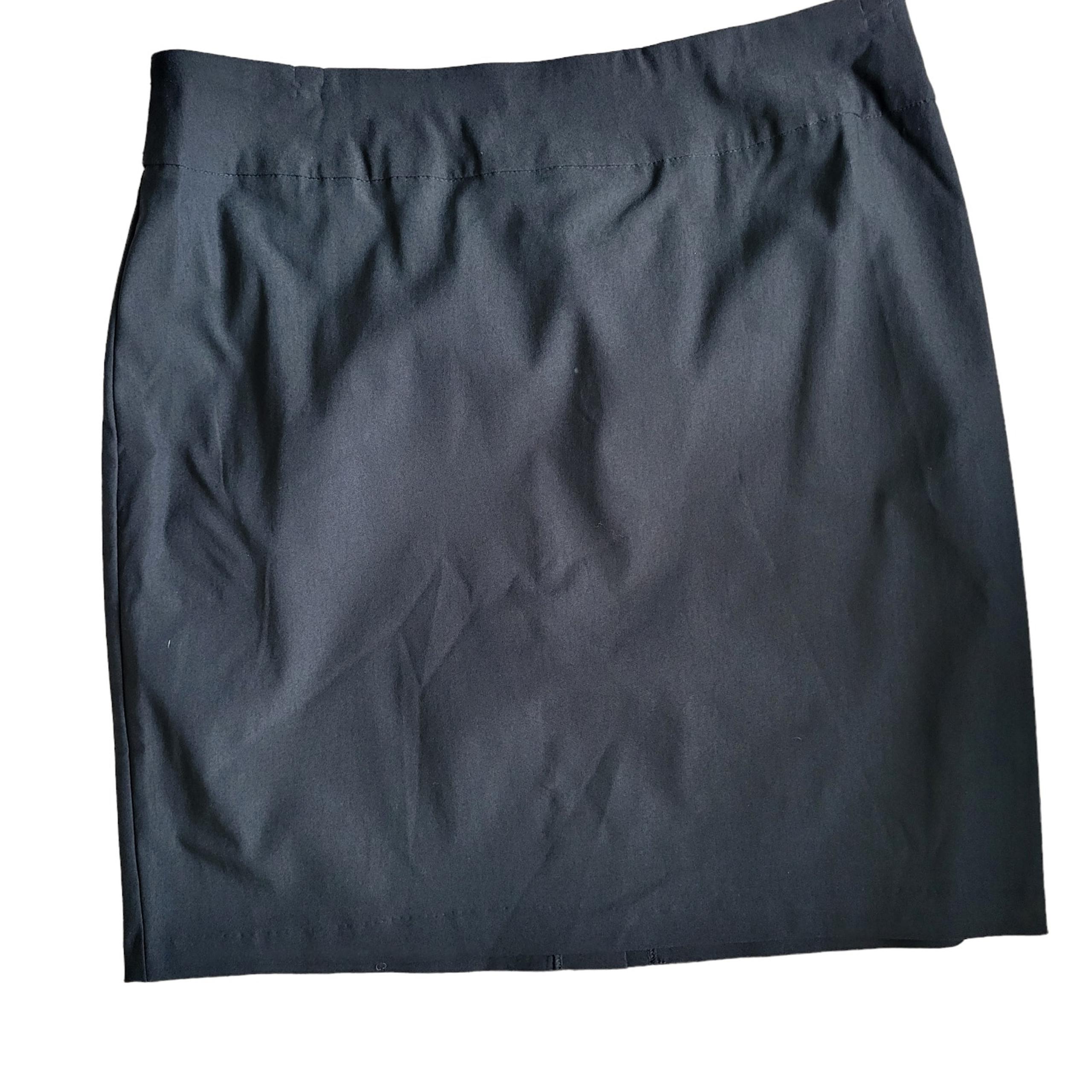NEW Orvis Tribal Pull On Skirt Black Elastic Waist A-Line Travel Women 14