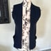 Vintage Celine Paris Navy Blue Wool Knit Vest
