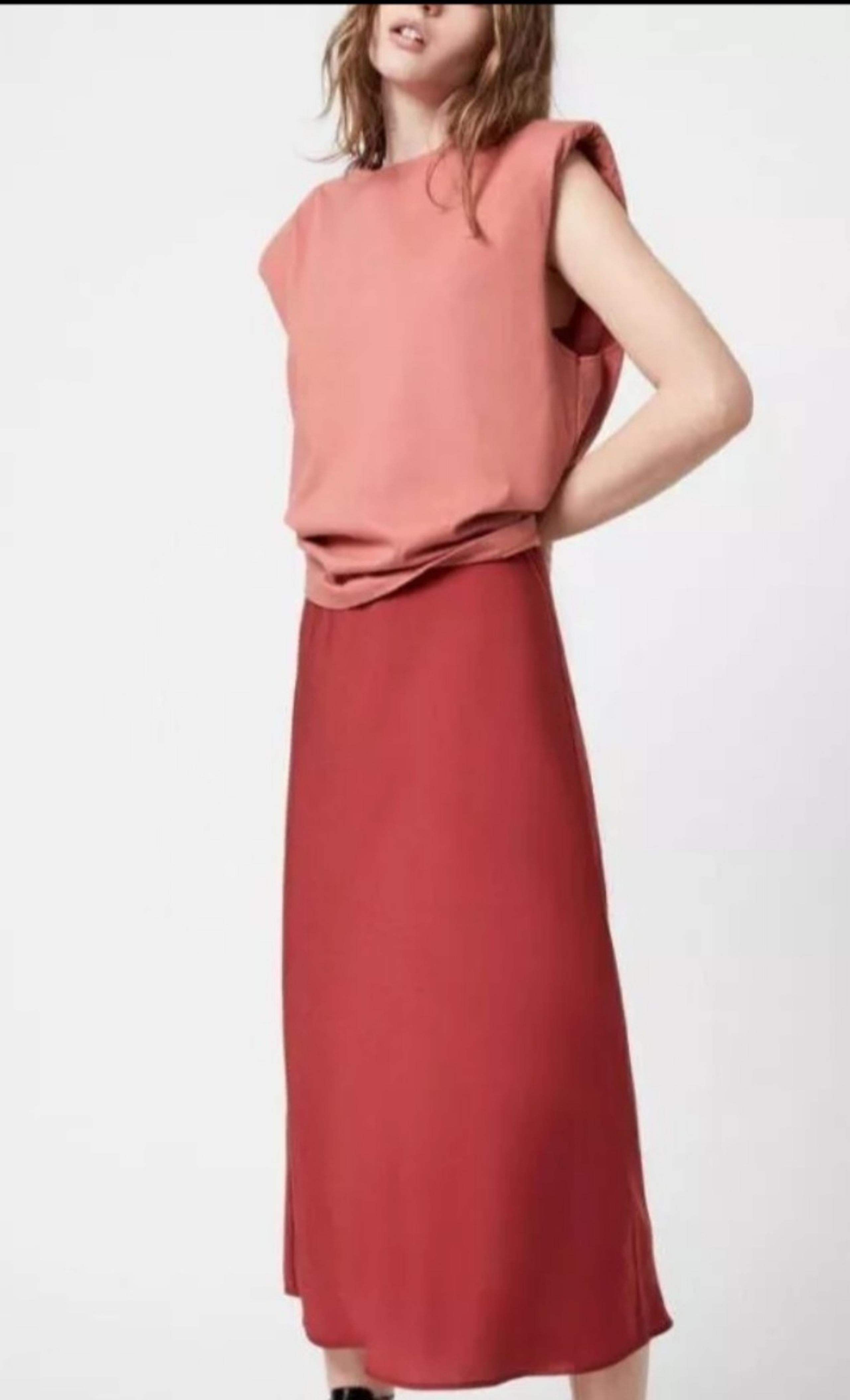 All Saints Women’s Coni Tank Top S Pink Shoulder Pad Crewneck Sleeveless Shirt