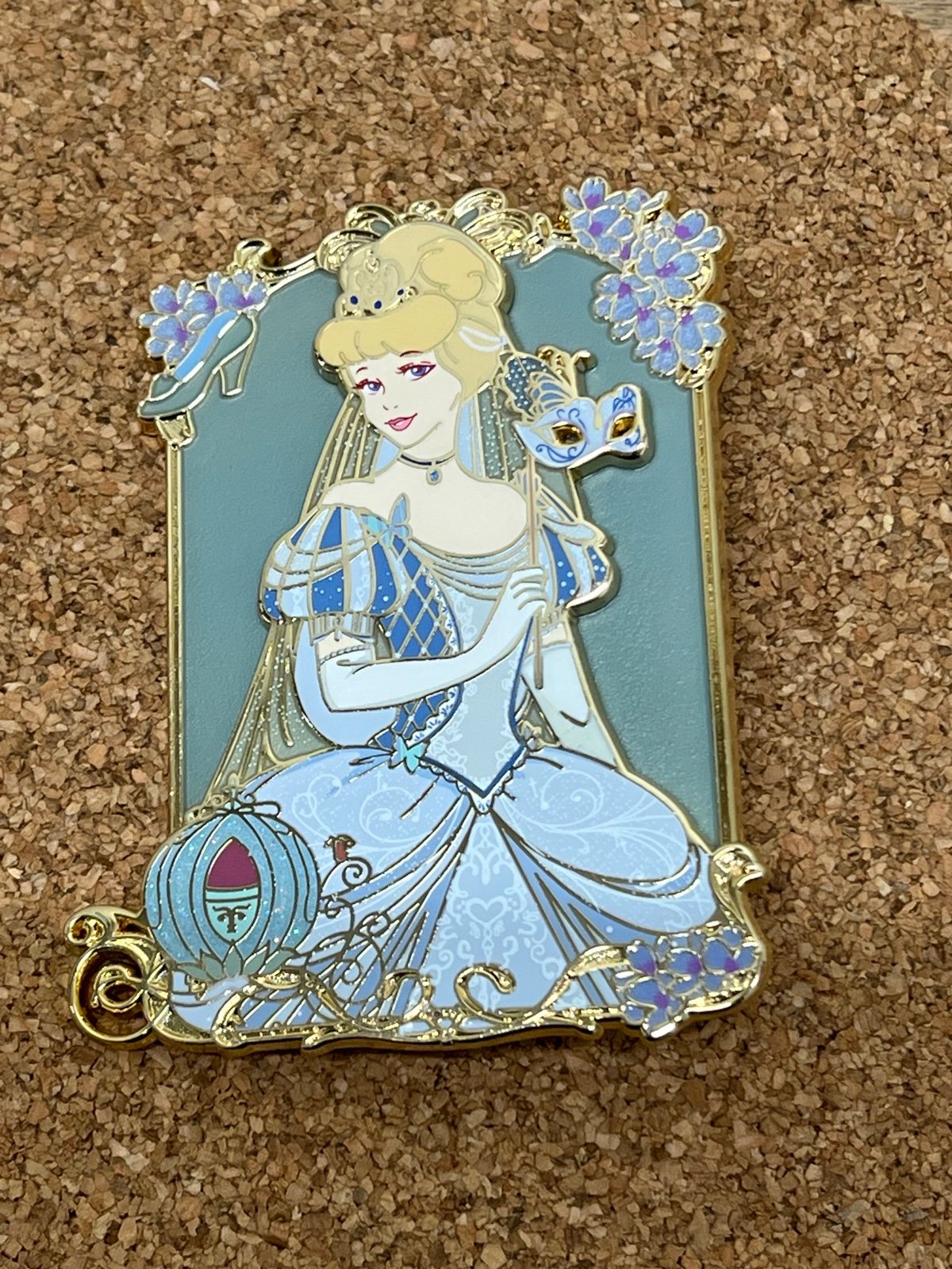 CINDERELLA MASQUERADE 3.5 INCH ENAMEL PIN
