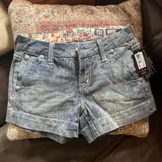 Miss Me Women's Indigo Blue Lace Shorts