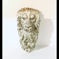 Vintage Lions Face Home Decor Gold White Wall Hanging Item