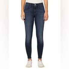 Hudson Natalie Mid Rise Super Skinny Jean In Kempsey Blue Size 32