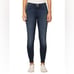 Hudson Natalie Mid Rise Super Skinny Jean In Kempsey Blue Size 32