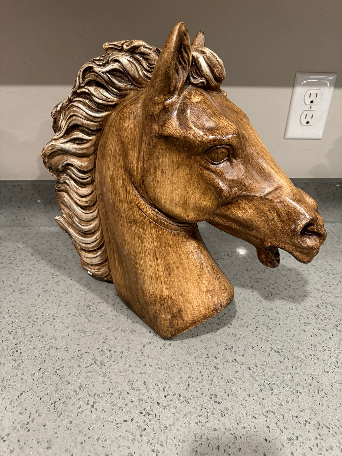 HORSE HEAD ART SCULPTURE! VTG STALLION 50'S MID CENTURY STATUE 60's MODERN