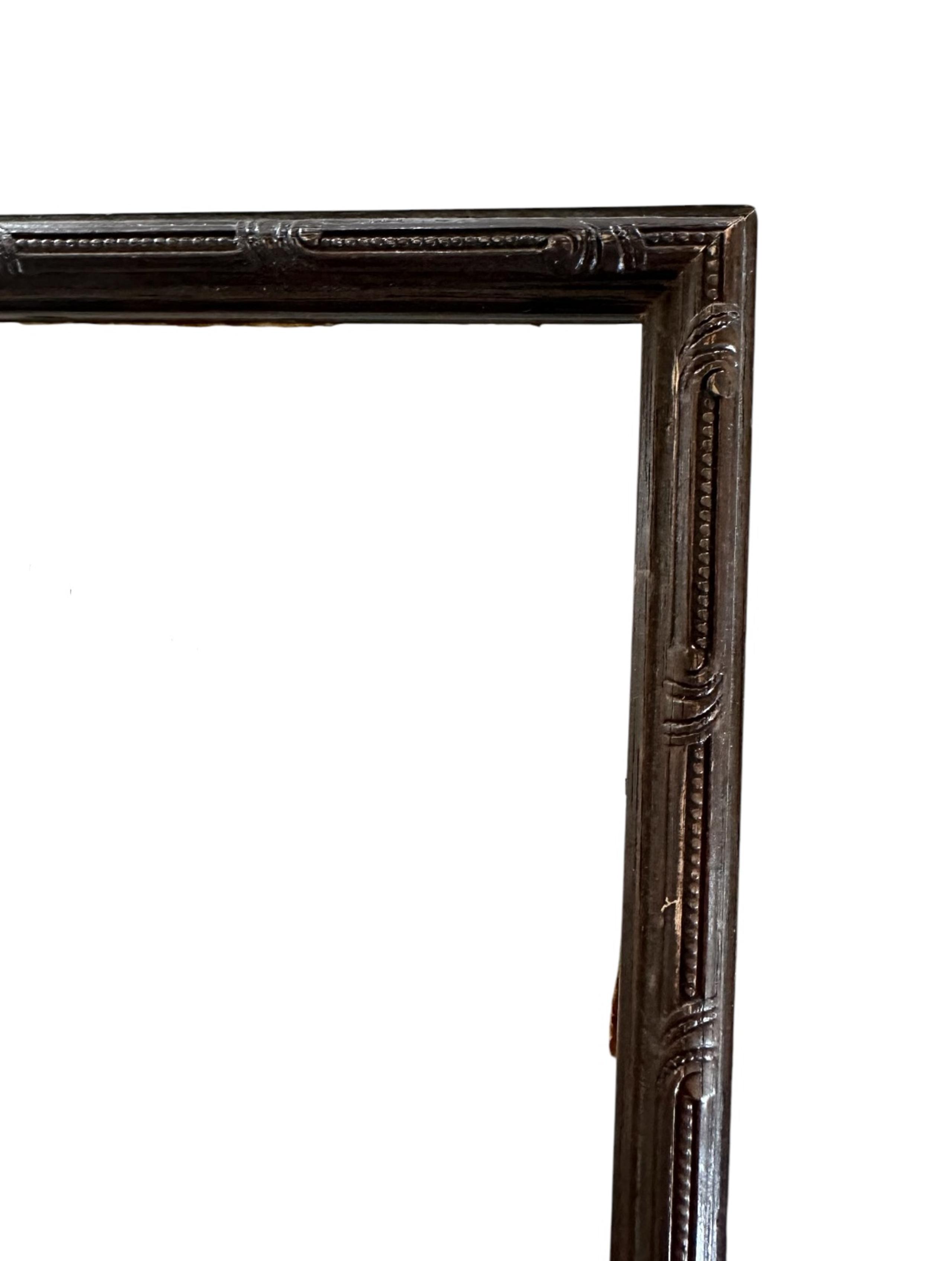 Carved Rustic Wooden Frame Wood vintage antique 10x11 minimal earthy Adirondack