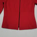 90s Vintage My Michelle Red Crepe Velvet Collared Full-zip Mini Skirt Suit 7/8