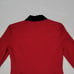 90s Vintage My Michelle Red Crepe Velvet Collared Full-zip Mini Skirt Suit 7/8