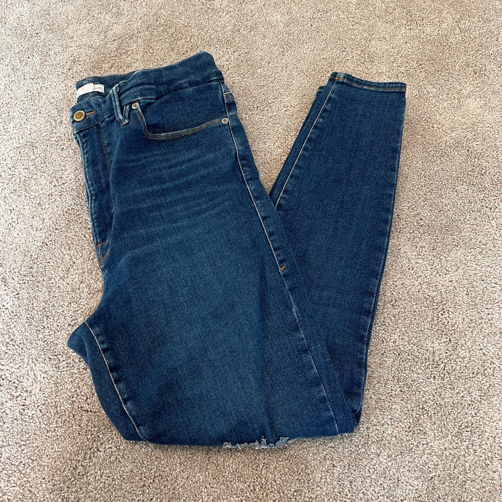Good American Women's Heavily Distressed Skinny Jean Medium Wash Size 14-18