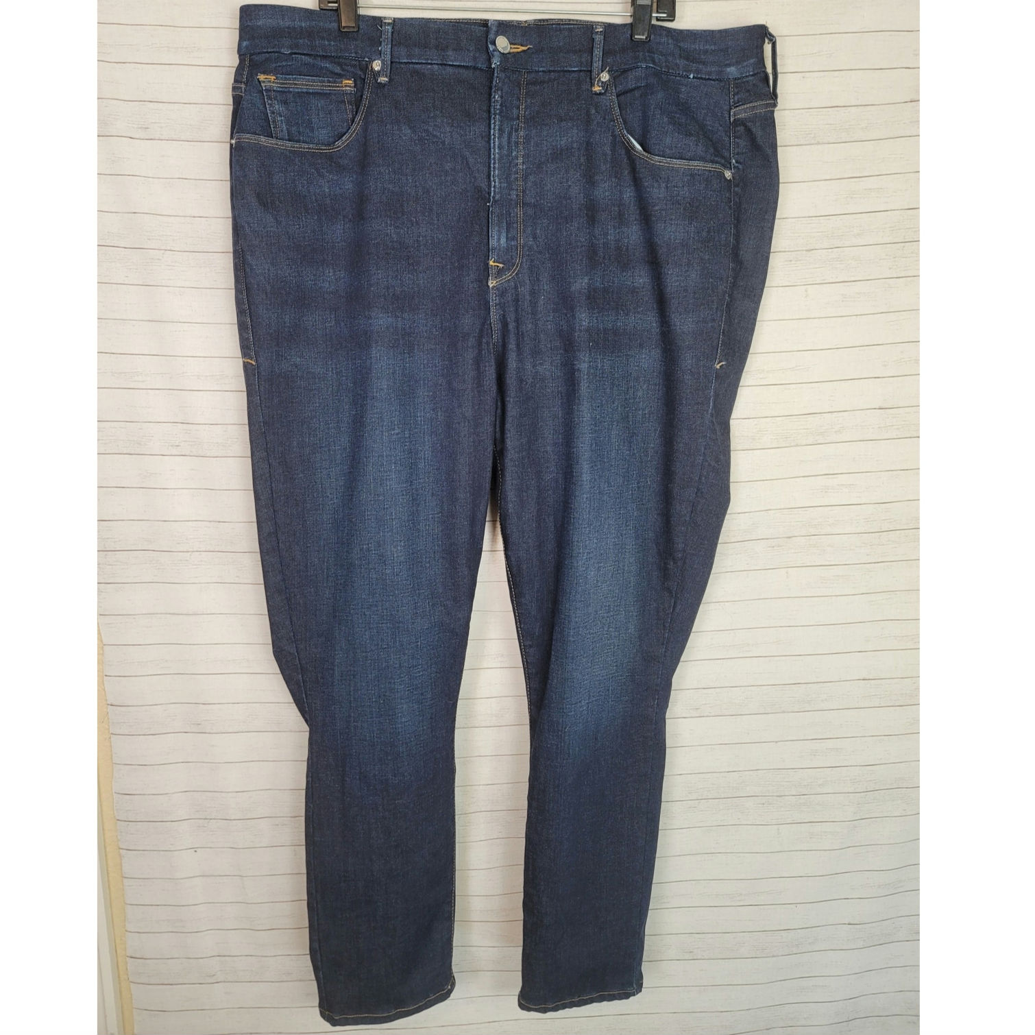 GOOD AMERICAN GOOD LEG CROP DARK WASH JEANS, SZ 22