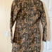 Peruvian connection vintage tribal tan cotton linen duster jacket coat w/ button