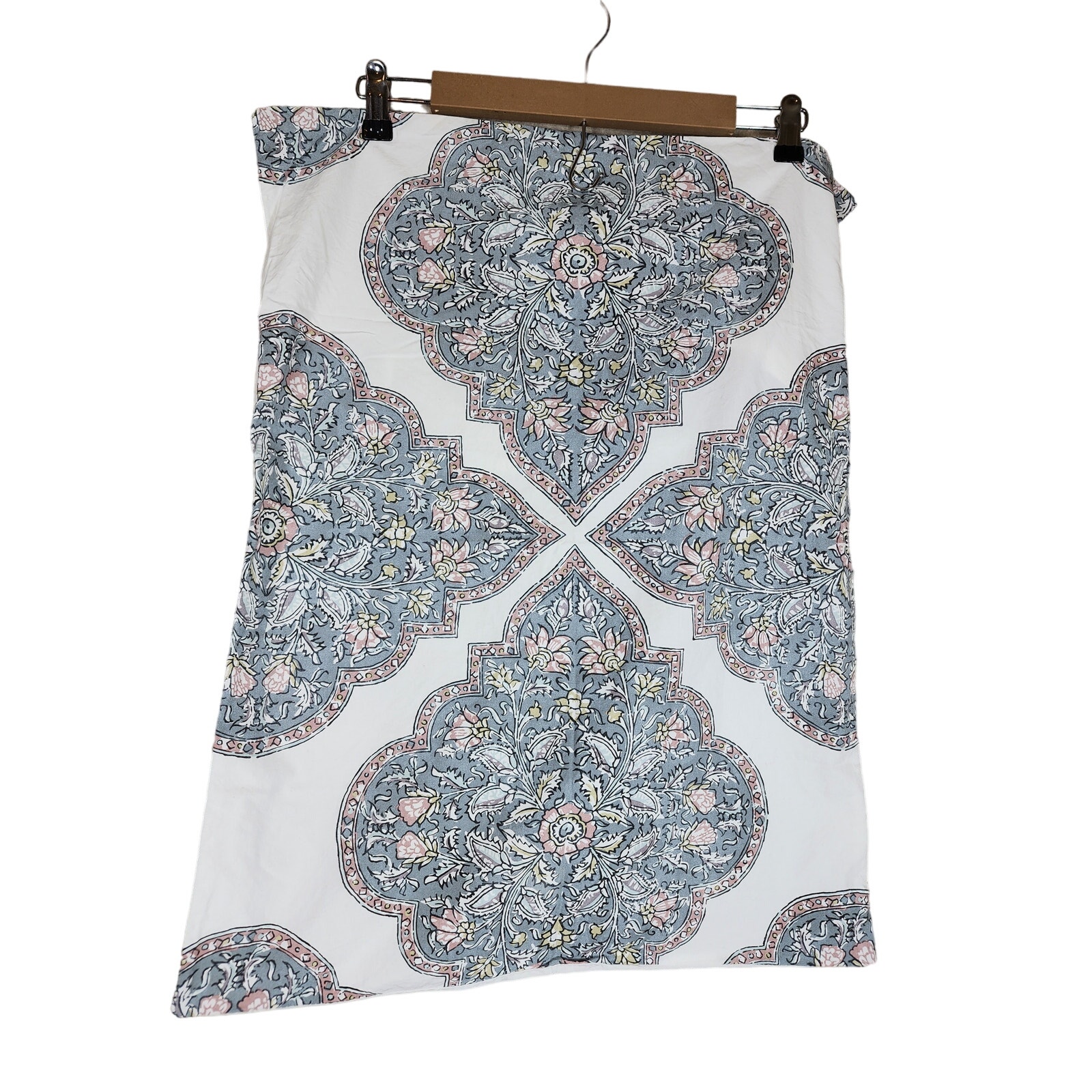 POTTERY BARN Sapphire Gold Red Pakistan Print 26 x20 Pillow Sham - Set of 2