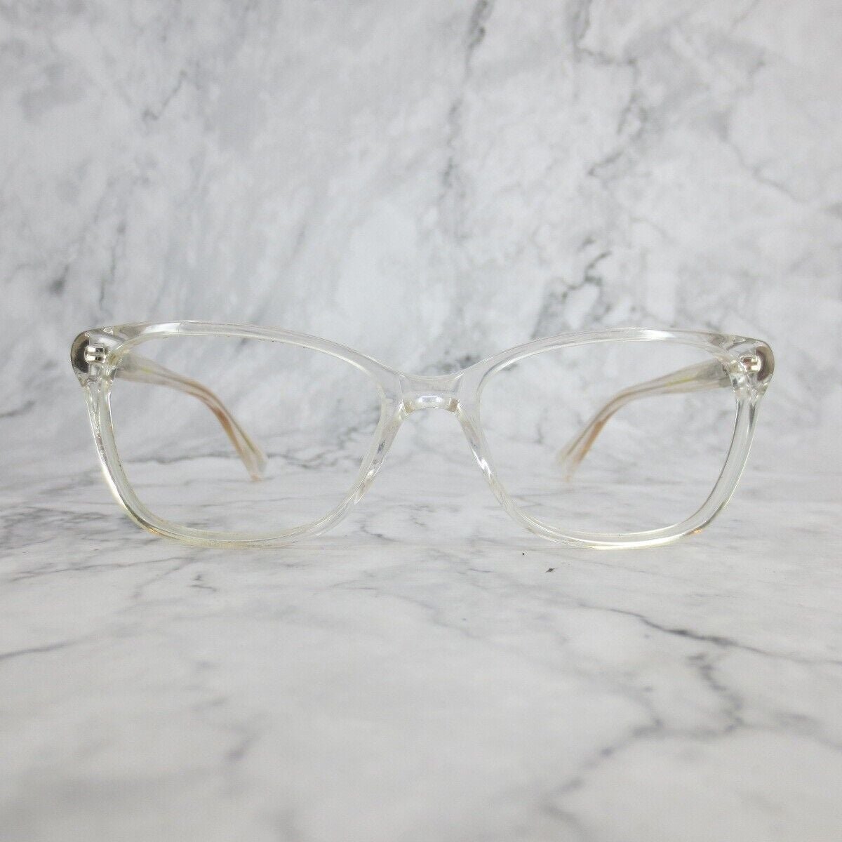 Vera Wang Tulle CR Eyeglasses Crystal Clear Full Rim Rectangular Frame 53-16-135