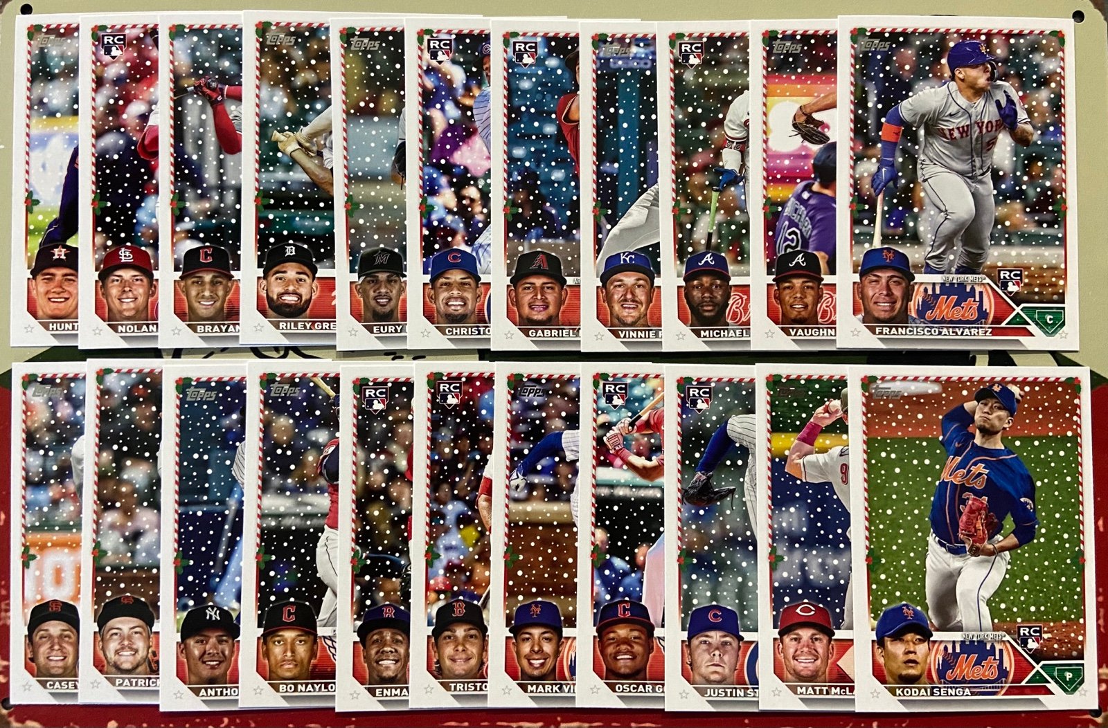 2023 Topps Holiday 22-card RC Rookie Lot incl Gorman Greene Harris II & Volpe