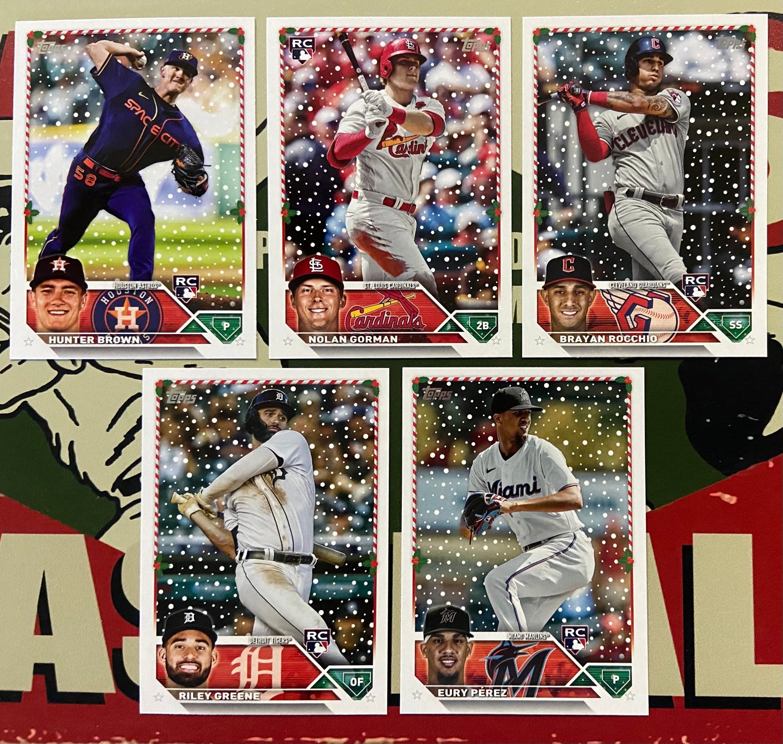 2023 Topps Holiday 22-card RC Rookie Lot incl Gorman Greene