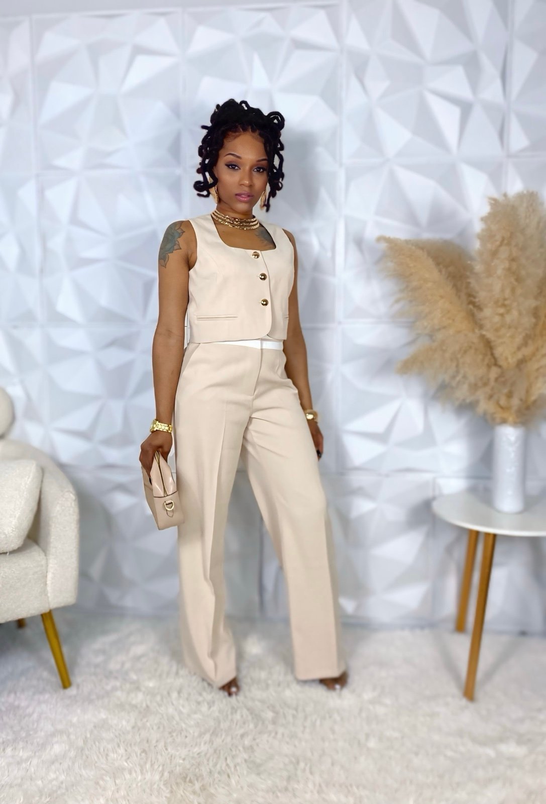 Women Business Vest & Pants Set