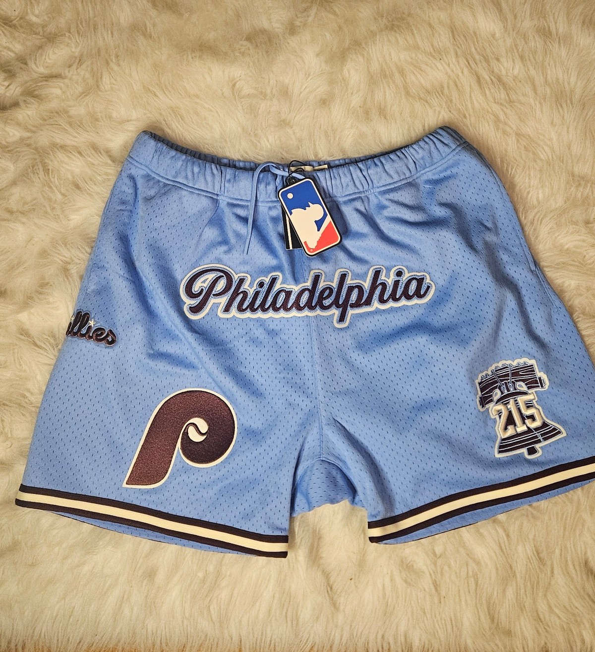 SHOP PRO STANDARD PHILADELPHIA PHILLIES AREA CODE MESH SHORTS SZ LARGE