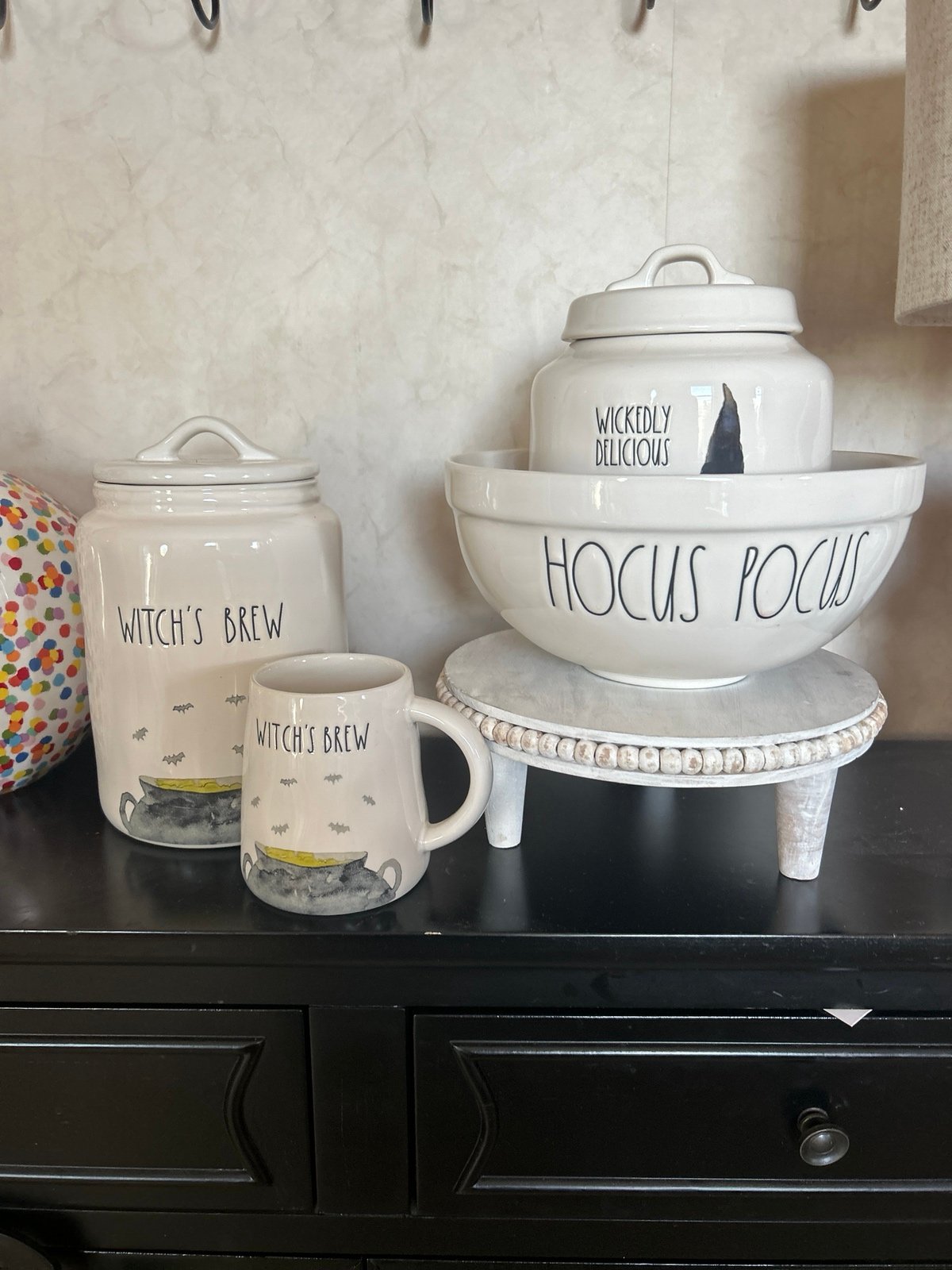 2 canisters, 1 lg bowl and mug