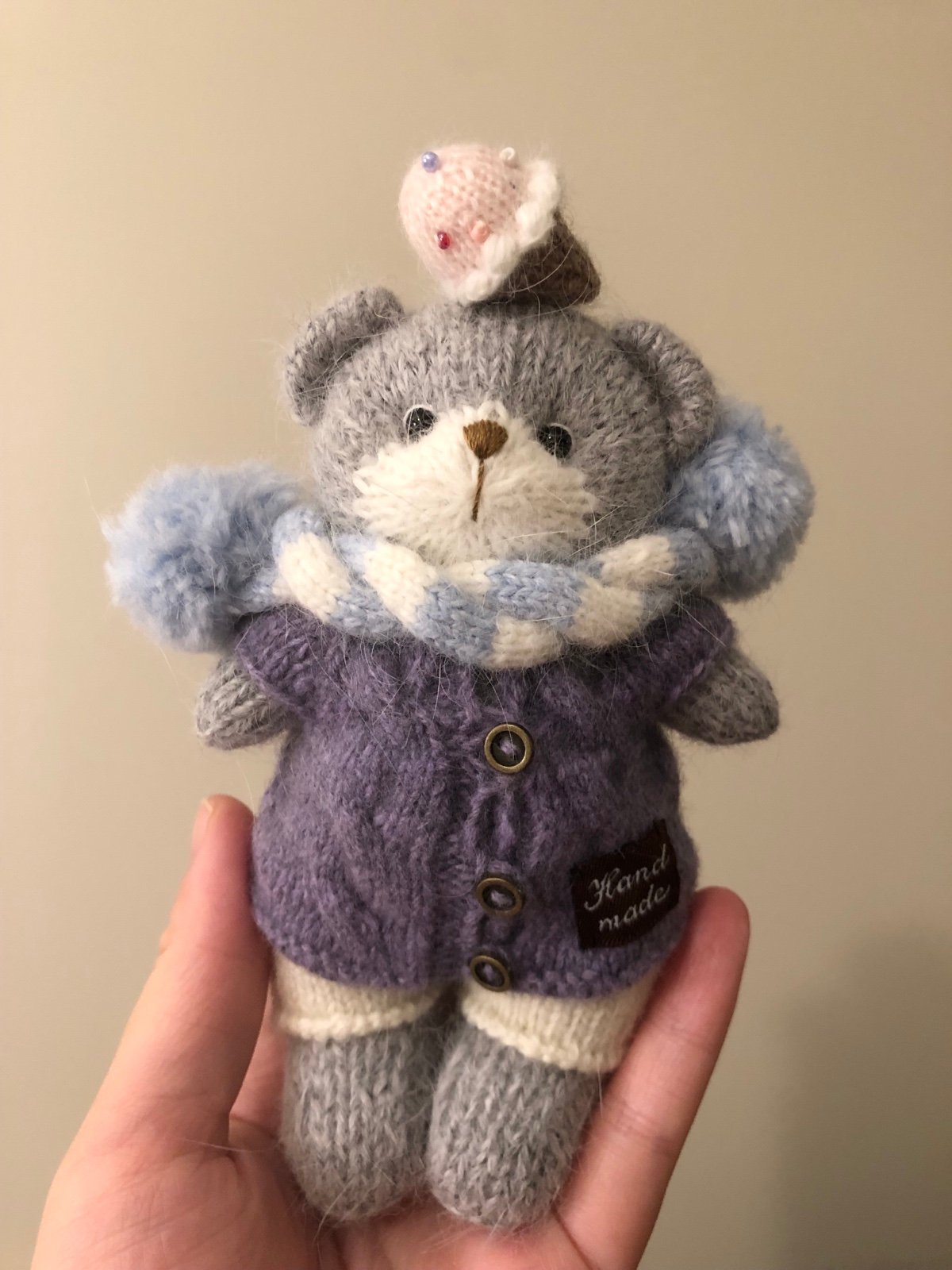 Handmade knitting bear