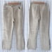Vintage Together Cream Khaki Leather Fringe Ankle Pant Size 10