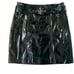 KARL LAGERFELD PARIS - BLACK PATENT PU LEATHER BIKER GO-GO SKIRT - NWT