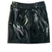 KARL LAGERFELD PARIS - BLACK PATENT PU LEATHER BIKER GO-GO SKIRT - NWT