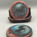 Raku Pottery Coaster Set Jeremy Diller Signed