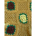 Vintage Crochet Granny Square Afghan Throw 60” X 40” Orange Yellow Brown Green