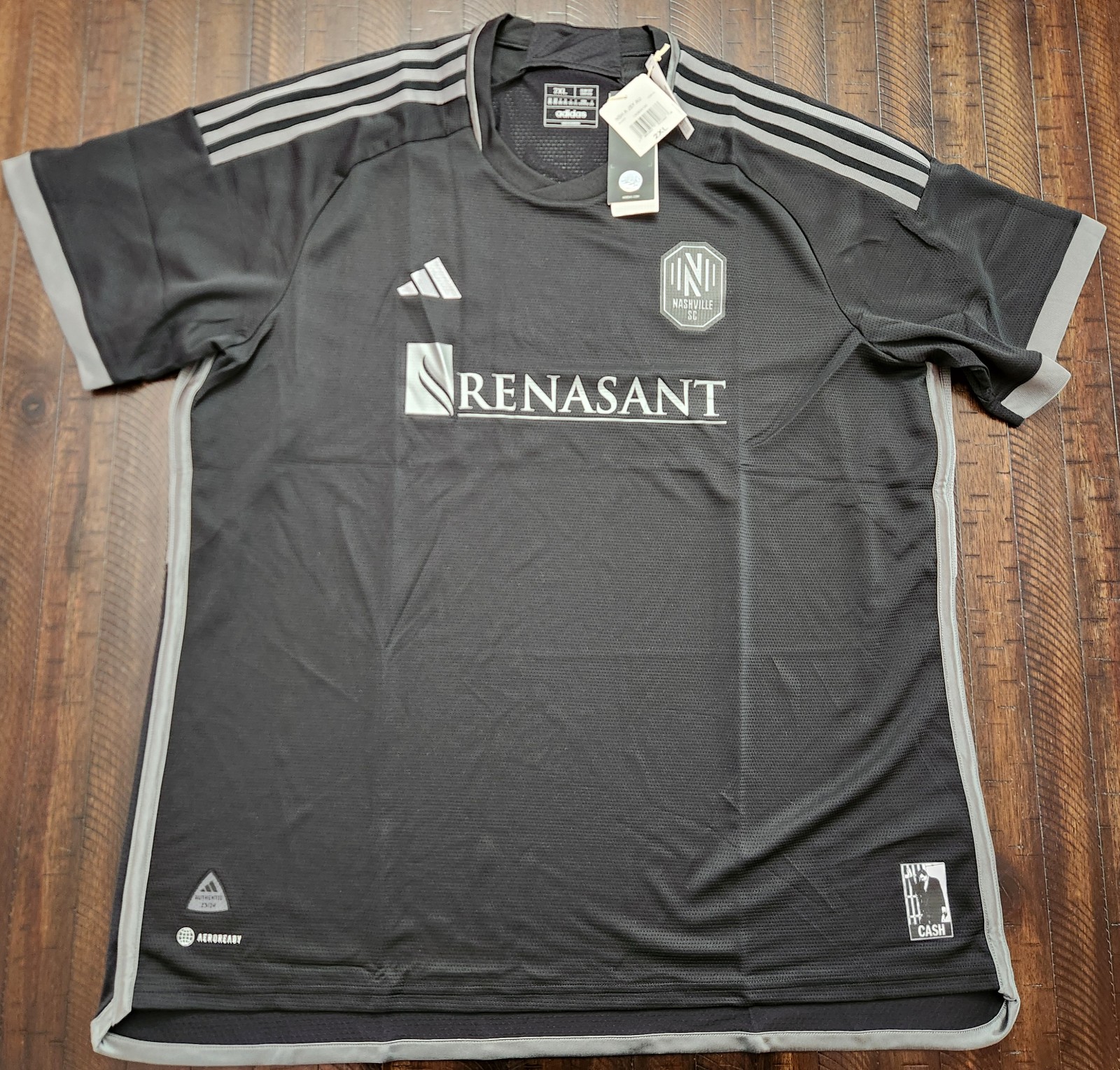 NWT Adidas Nashville SC Black Authentic 2023/24 Jersey Mens 2XL. New with tags.