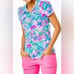 NWT Lilly Pulitzer Luxletic Breakwater Blue Shells & Bells Polo Top Retail 128