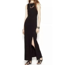 Free People Sabrina Maxi Dress Womens Small Black Tank Sleeveless Open Back