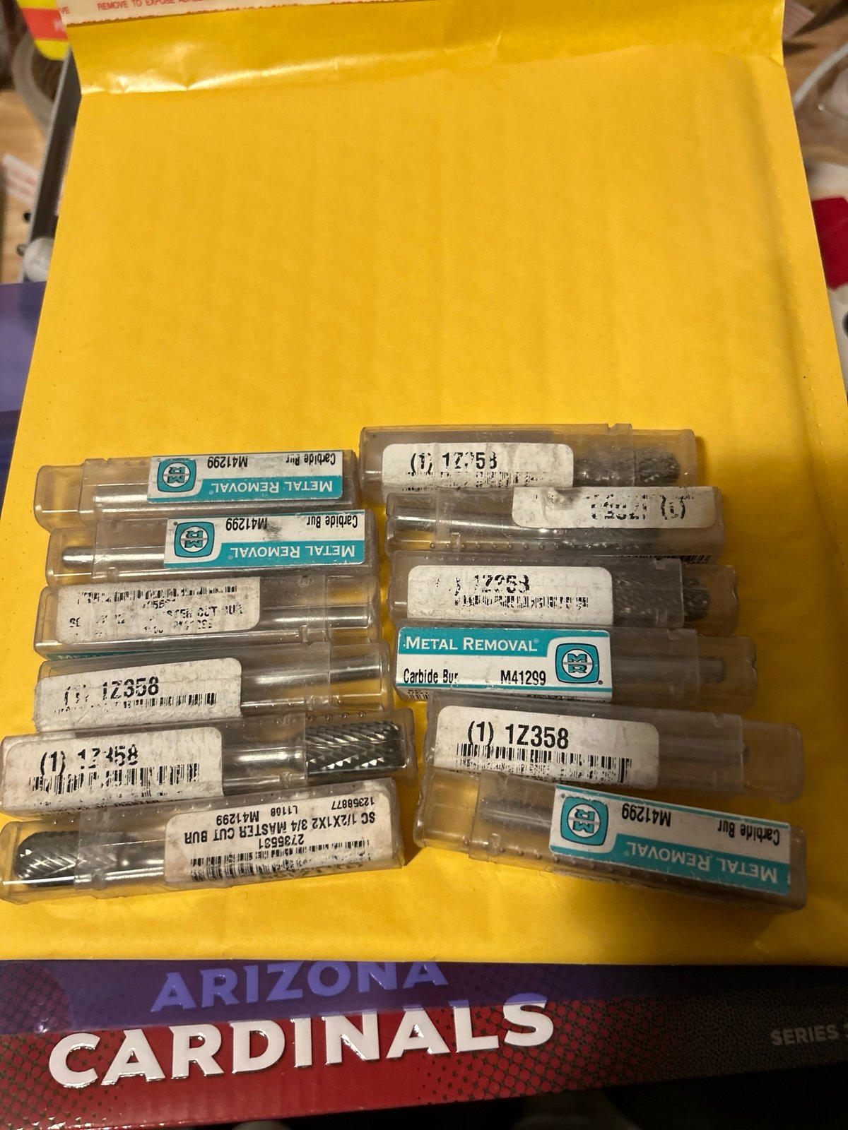 Lot of 12 WIDIA METAL REMOVAL Carbide Bur: Lg of Cut 1 in, Overall Lg 2 3/4 in